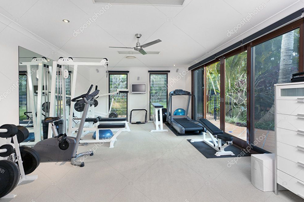 private gym in the garden